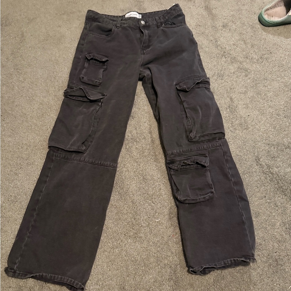 Refuge Black Straight Leg Jeans
